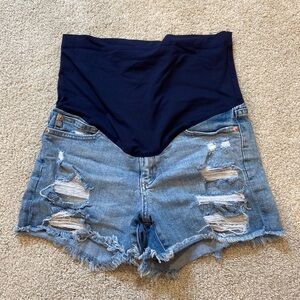 Pinkblush Maternity denim shorts, cutoff, size small, great condition
